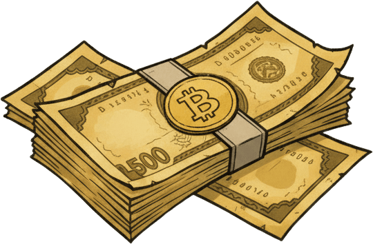 Бумажные биткоины BTC